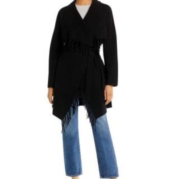 T Tahari Fringe Trim Wrap Cardigan XS NWT - Picture 1 of 2